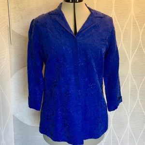 Chico’s embroidered silk blouse / tunic